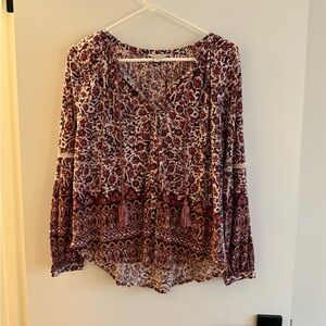 Floral Print Women's Top lucky brand